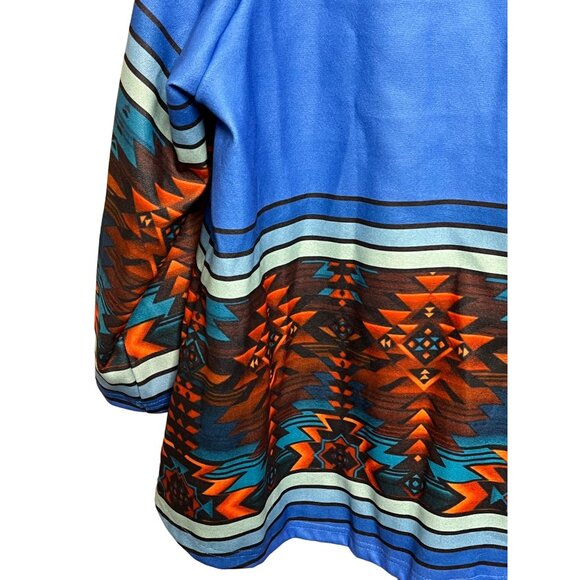 Women’s Yellowstone Jacket Poncho 3XL Pockets Hood Aztec Bell Sleeves - Picture 8 of 12